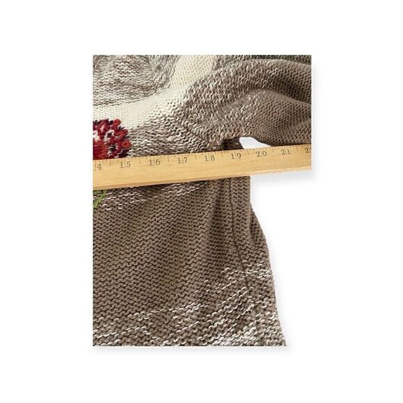 Christopher & Banks Size Large Hand Embroidered Sweater Flower - Picture 8 of 10